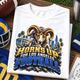 T-shirt Cornes en l'air pour un fan de football de Los Ang