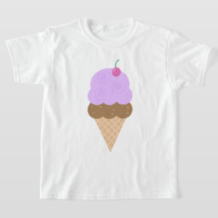 T-shirt Cornet de crème glacée de raisin