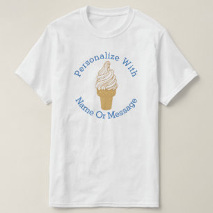T-shirt Cornet de crème glacée PERSONNALISÉ