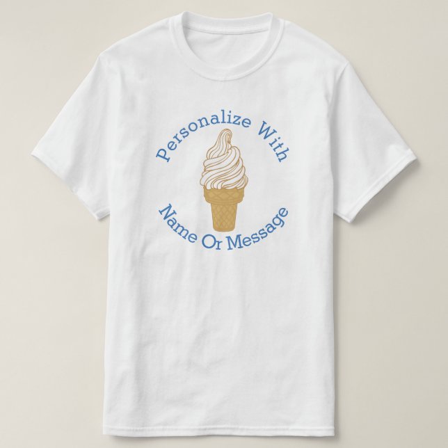 T-shirt Cornet de crème glacée PERSONNALISÉ (Design devant)