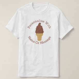 T-shirt Cornet de crème glacée PERSONNALISÉ de chocolat