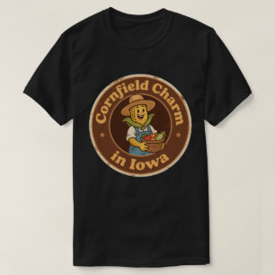 T-shirt Cornfield Charm_ Iowa Oeuvre Vintage