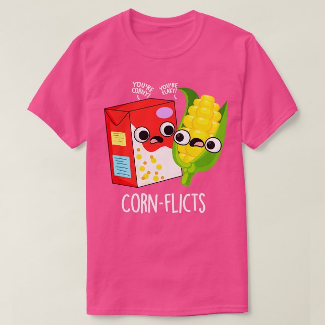 T-shirt Cornflict Cute Cornflake Corn Pun 1 (Design devant)