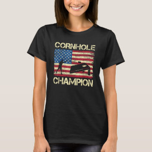 T-shirt Cornhole Champion American Flag USA 4 juillet Corn