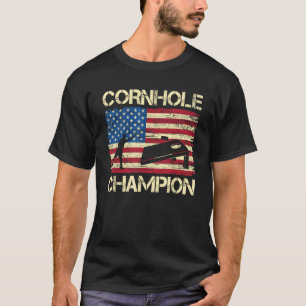 T-shirt Cornhole Champion American Flag USA 4 juillet Corn