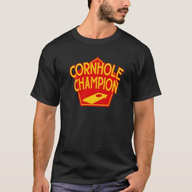 T-shirt Cornhole Champion Cornhole Team Bean Bag Cornhol (Devant)