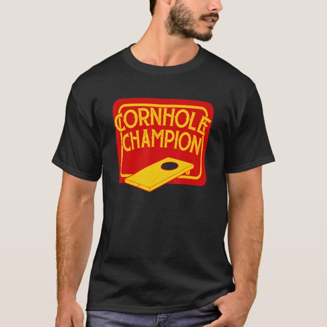 T-shirt Cornhole Champion Cornhole Team Bean Bag Cornhol (Devant)