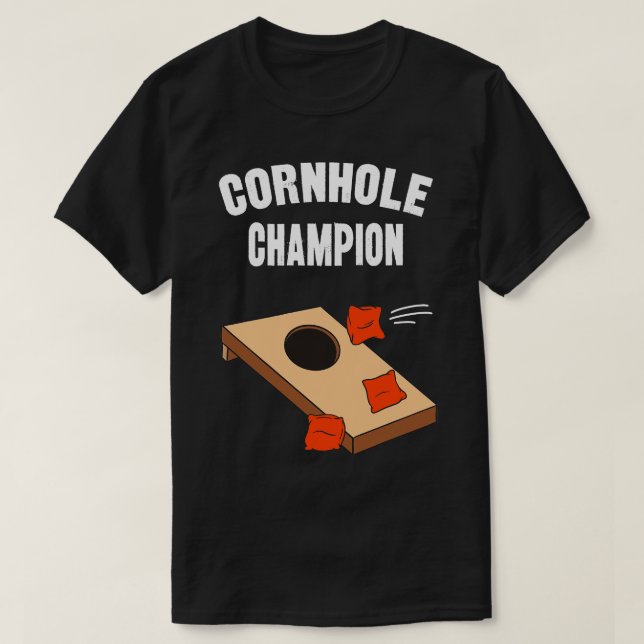 T-shirt Cornhole Champion Funny Bean Bag Toe (Design devant)
