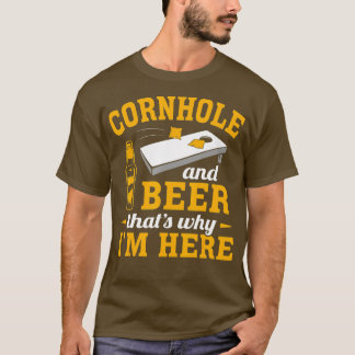 T-shirt Cornhole Et Beer Cornhole Player Drôle Cornhole T