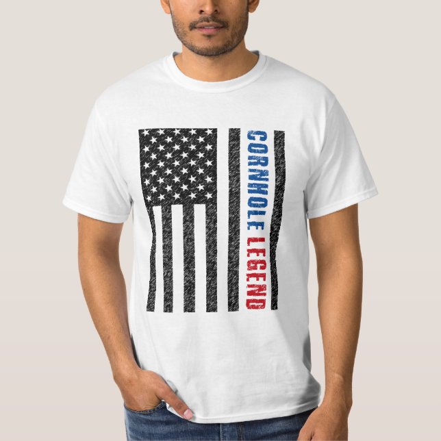 T-shirt Cornhole Legend USA (Devant)