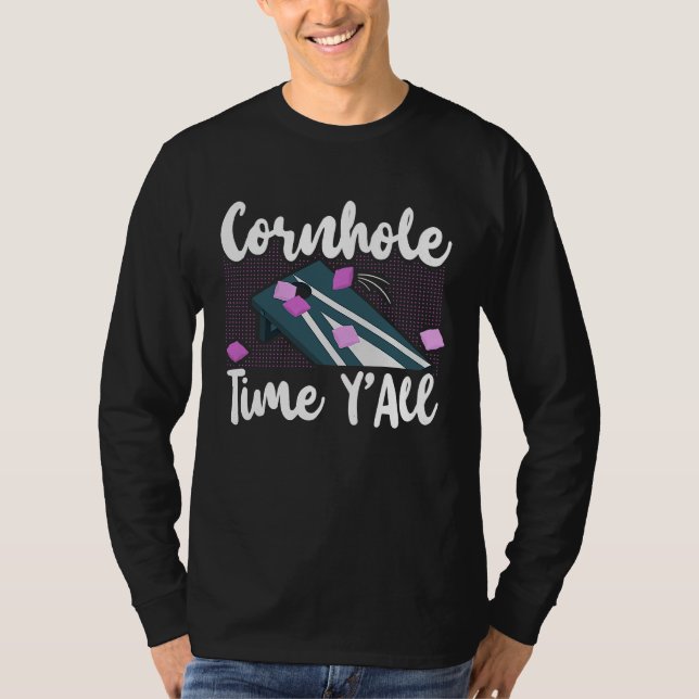 T-shirt Cornhole Team Bean Bag Player Champ Girl Cornhole  (Devant)