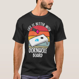 T-shirt Cornhole Toss Hoss Bean Bag Jeu Jeu Planche S