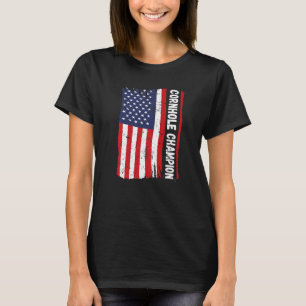 T-shirt Cornhole Trophée Champion Bean Bag Joueur Cornhole