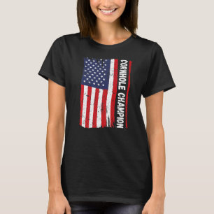 T-shirt Cornhole Trophée Champion Bean Bag Joueur Cornhole