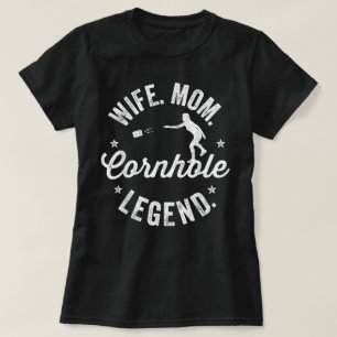T-shirt Cornhole Vintage Funny Femme Maman Cornhole Légend