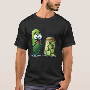 T-shirt Cornichon Avec Un Regard Choqué Sur Les Cornichons