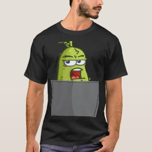 T-shirt Cornichon Faux Pocket  Concombre Dill Végétalien N