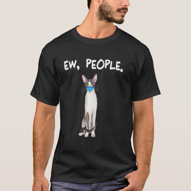 T-shirt Cornouailles Rex Ew Personnes Chat Portant Un Masq (Devant)
