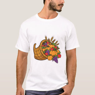 T-shirt Cornucopia Récolte Abondante Art de Thanksgiving