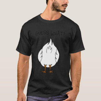 T-shirt Corny Papa Plaisanter Devinez W Chicken Butt