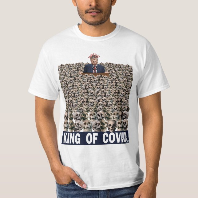T-shirt Corona King Trump COVID Corona Bye (Devant)