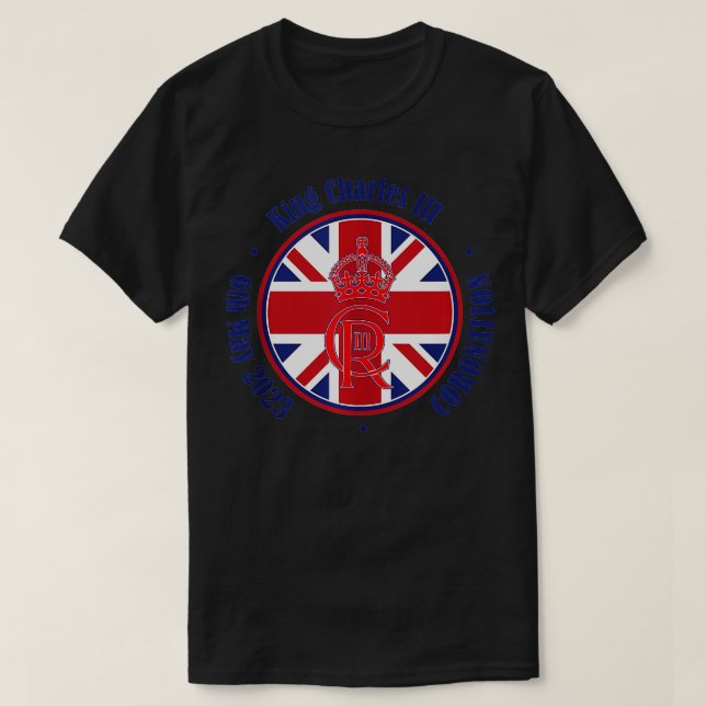 T-shirt Coronat des rois britanniques du roi III Charles (Design devant)
