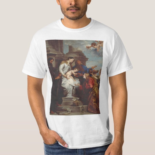 T-shirt Coronation de Saint Rosalia par Anthony van Dyck (Devant)