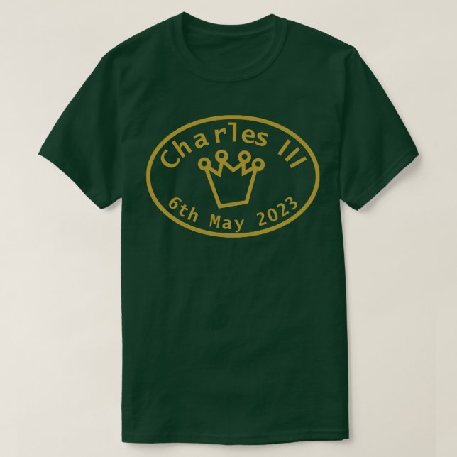 T-shirt Coronation du roi Charles III 6 mai 2023 (Design devant)