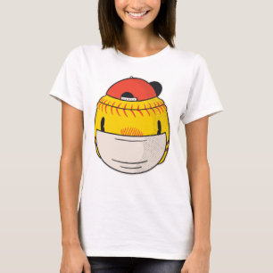 T-shirt coronavirus covid visage masque softball