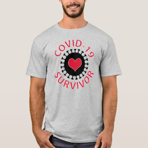 T-shirt Coronavirus pandémique du coeur rouge Covid-19 Sur