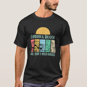 T-shirt Corova Beach 4WD Surf Chevaux sauvages Outer Banks