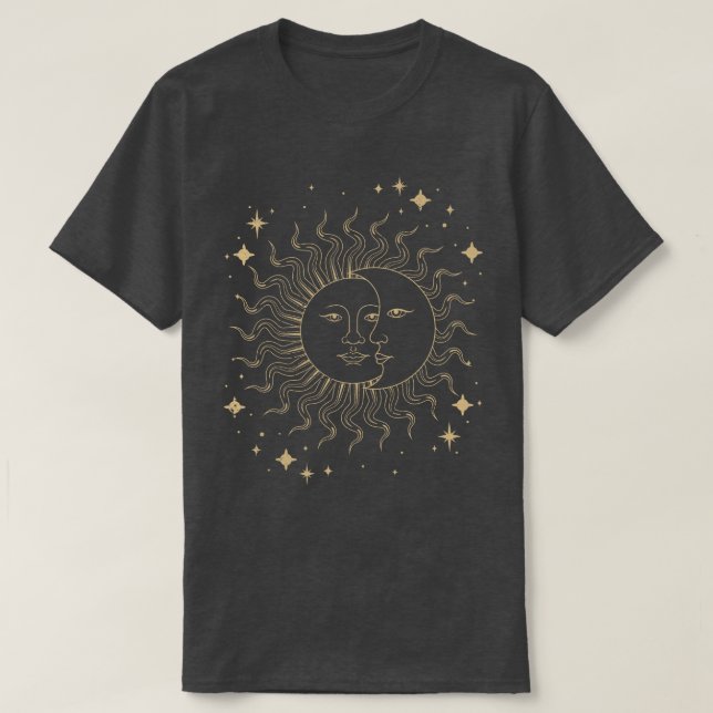 T-shirt Corps céleste Boho Sun Moon Astrologie Astronomie (Design devant)