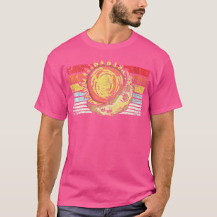 T-shirt Corps céleste des femmes rétro Galaxy Sun Moon Out
