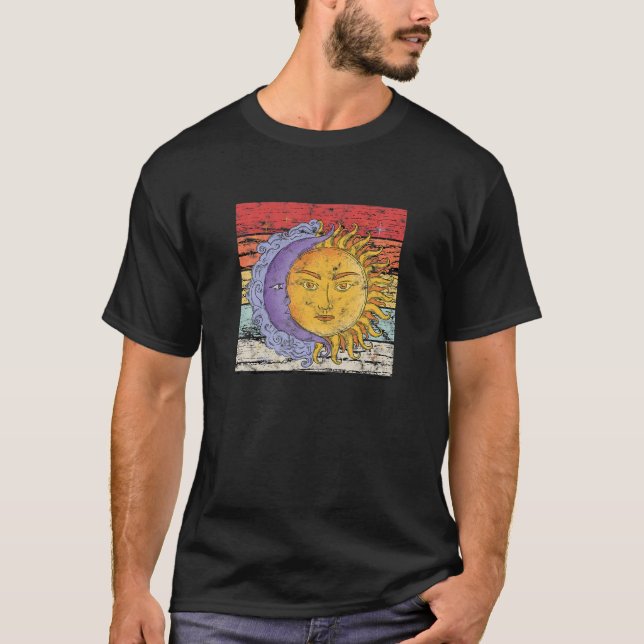 T-shirt Corps céleste Galaxie Sun Moon Astronomie - Tropi (Devant)