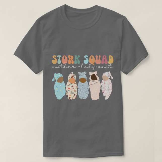 T-shirt Corps de cigogne Unité mère bébé mère bébé infirmi (Design devant)