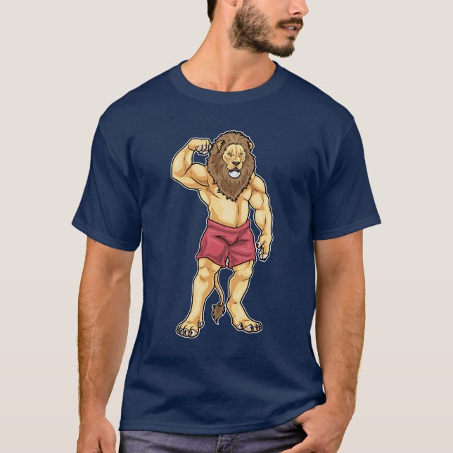 T-shirt Corps de lion Culturisme (Devant)