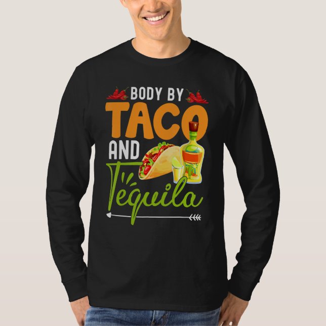 T-shirt Corps De Tacos Et Tequila Mexicaine Cinco De Mayo  (Devant)