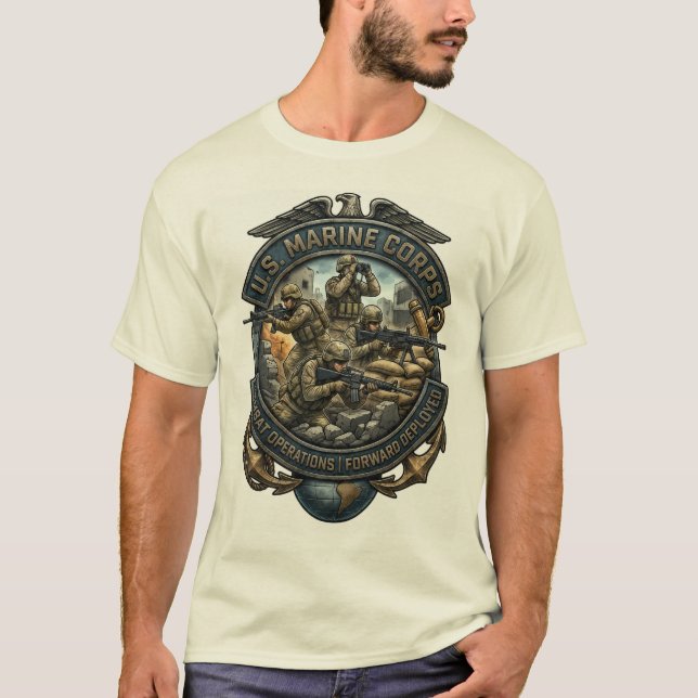 T-shirt Corps des Marines en chemise de combat (Devant)