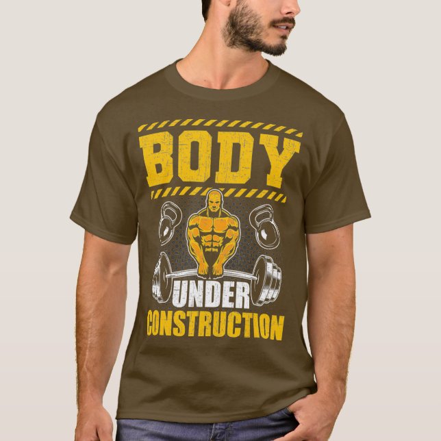 T-shirt Corps en construction Exercice de musculation (Devant)