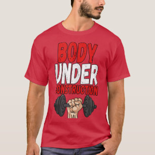 T-shirt Corps en construction Poids Fitness Fitness Gym