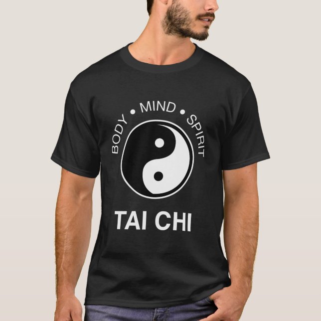 T-shirt Corps Esprit Yin Yang Symbole Art - Tai Chi (Devant)
