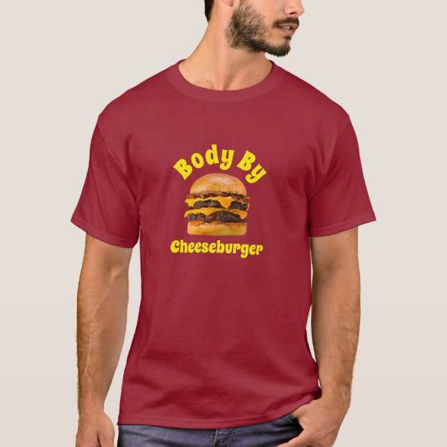 T-shirt Corps ironique par le cheeseburger (Devant)