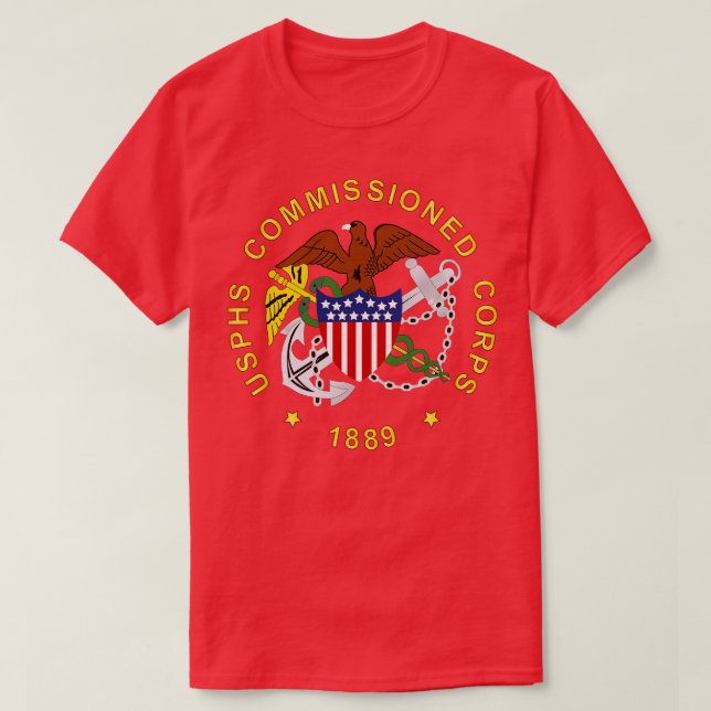 T-shirt Corps mis en service de l'USPHS avec BackGrd (Design devant)