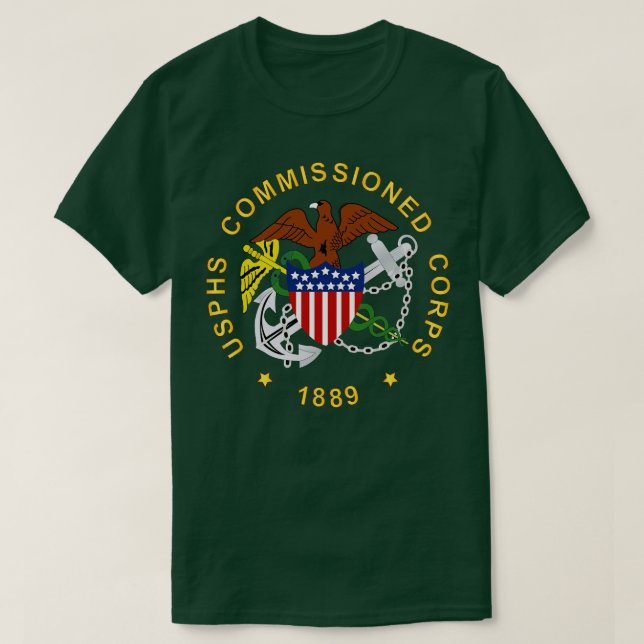 T-shirt Corps mis en service de l'USPHS avec BackGrd (Design devant)