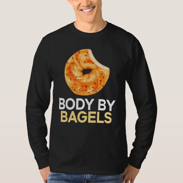 T-shirt Corps Par Bagels Footy Pain Boulangerie Nourriture (Devant)
