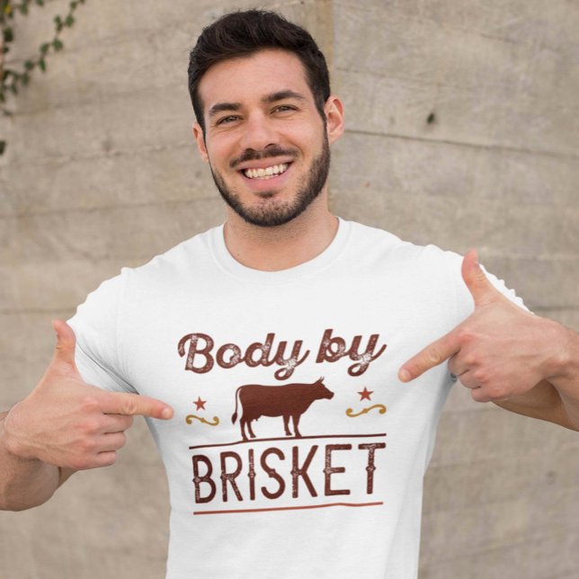 T-shirt Corps Par Brisket (man wearing shirt for barbecue lovers - Body by brisket shirt)