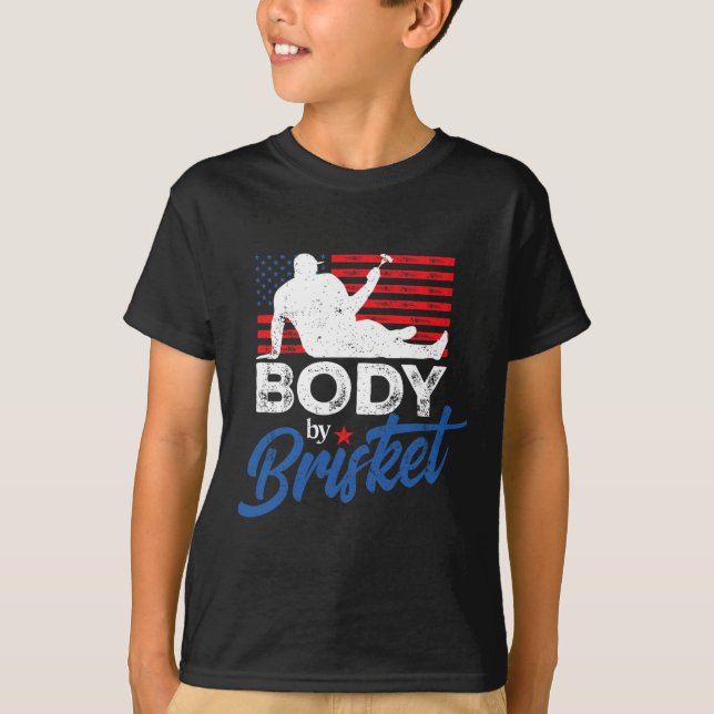 T-shirt Corps Par Brisket Bbq Funny Bod (Devant)