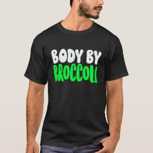 T-shirt Corps Par Brocoli Nourriture Verte Légume Végétal