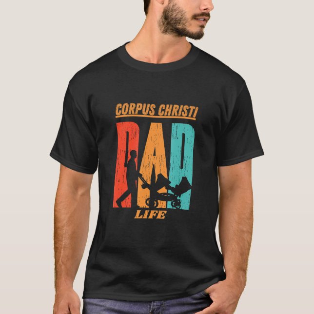 T-shirt Corpus Christi Native Funny State Drapeau Papa Par (Devant)