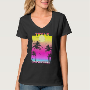 T-shirt Corpus Christi Texas Tx Coucher de soleil Vintage